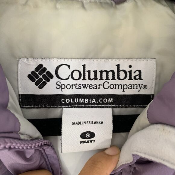 Vintage Columbia Puffer Vest Women S Purple Quilted Zip Activewear Gorpcore Warm - Picture 5 of 11